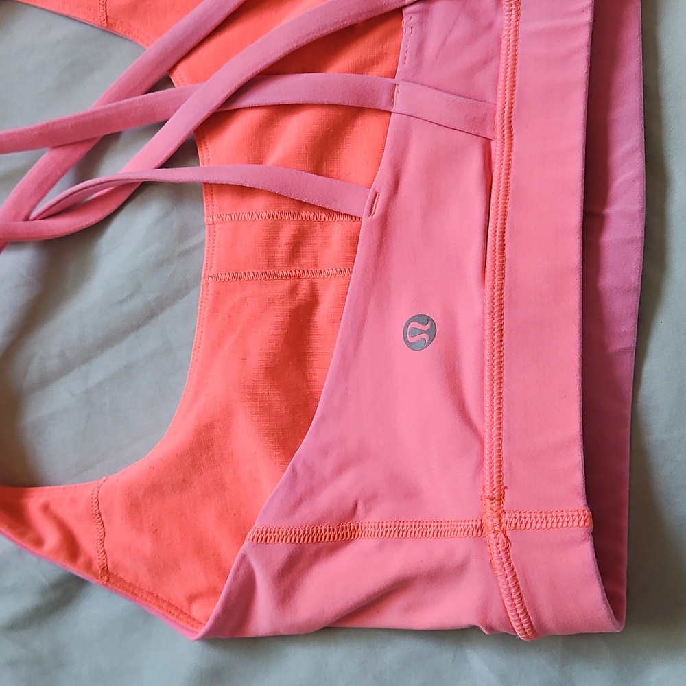 Lululemon Pink Women's Sports Bra, Size L - Picture 3 of 4